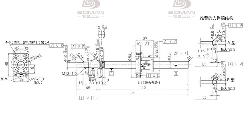 KURODA GP1502DS-BAPR-0600B-C3F kuroda丝杆系列