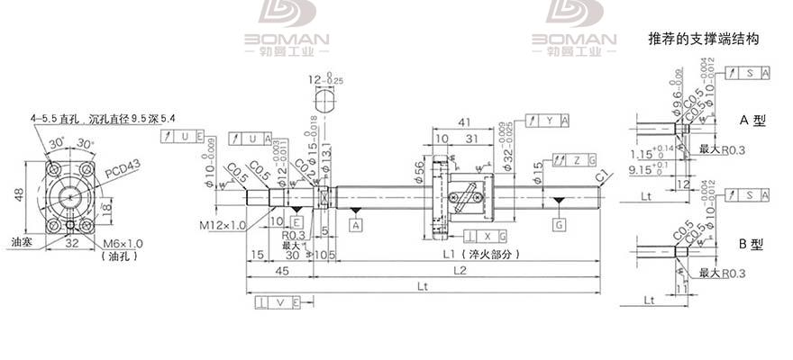 KURODA GP1504DS-BALR-0600B-C3S 日本黑田丝杠和thk丝杠